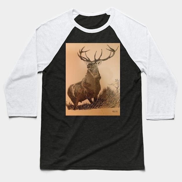 Deer Baseball T-Shirt by angelmr61